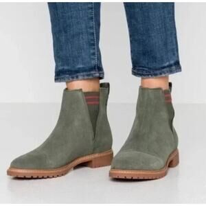 Toms Cleo Chelsea Boot Green EUC 8.5
